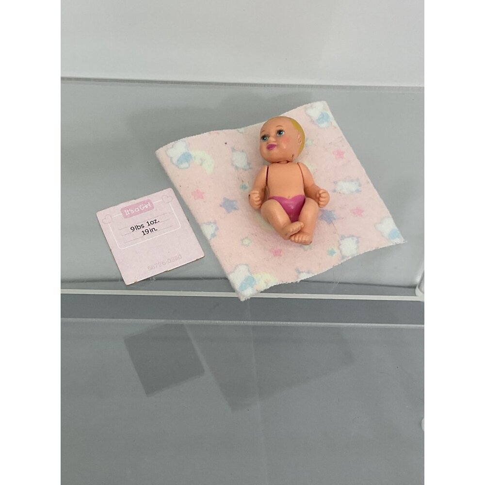 Vintage Mattel Barbie Happy Family Infant Baby Doll With Blanket